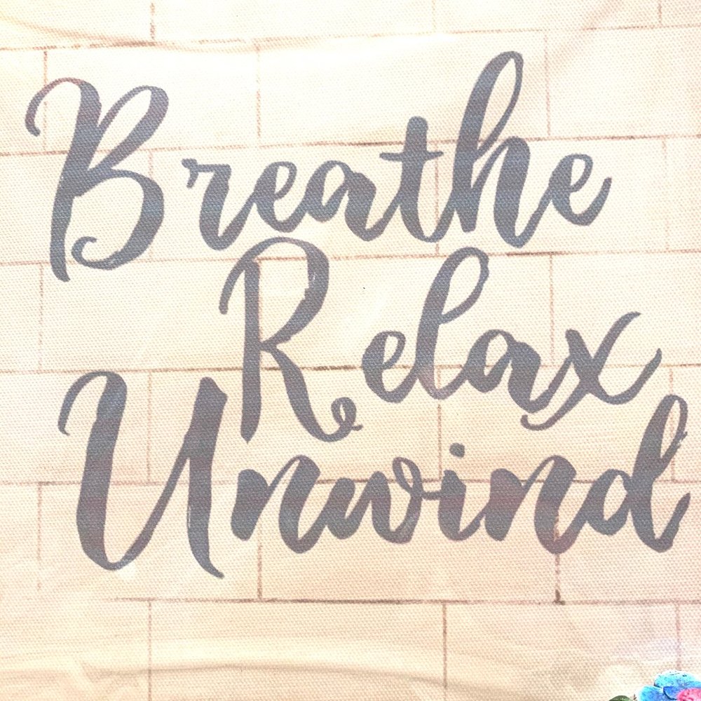 Breathe Relax Unwind 8x8 Canvas Wall Art Decor